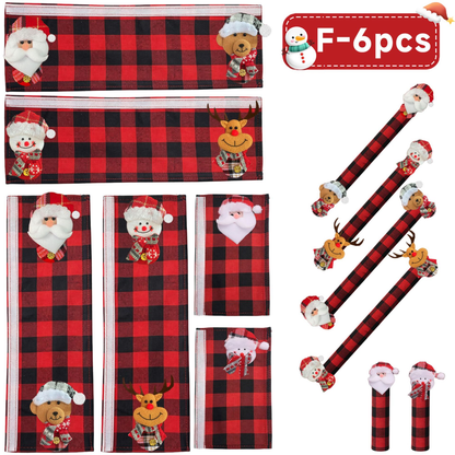 Plush Christmas Refrigerator Door Handle Covers