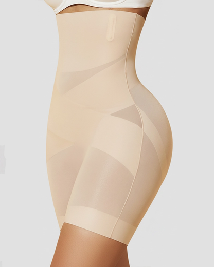 High-Waisted Cross-Sculpting Seamless Shapewear Shorts