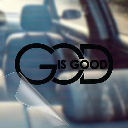 🙏'God Is Good' Christian Car Decal Sticker | Premium Religious Décor