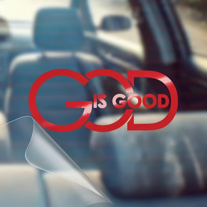 🙏'God Is Good' Christian Car Decal Sticker | Premium Religious Décor