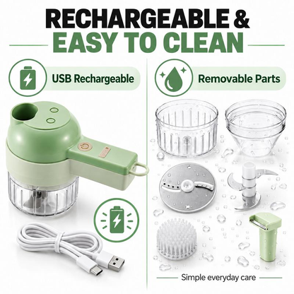 4-in-1 Multifunctional Electric Vegetable Cutter
