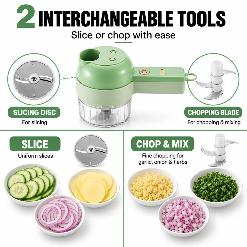 4-in-1 Multifunctional Electric Vegetable Cutter