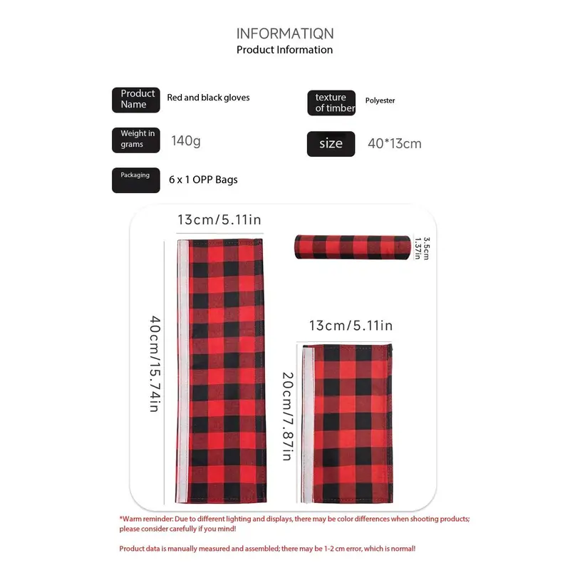 Plush Christmas Refrigerator Door Handle Covers