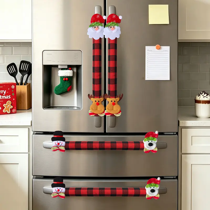 Plush Christmas Refrigerator Door Handle Covers