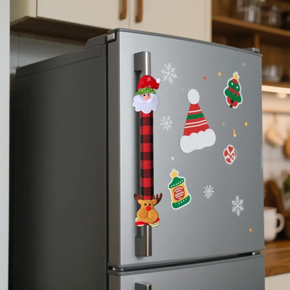 Plush Christmas Refrigerator Door Handle Covers