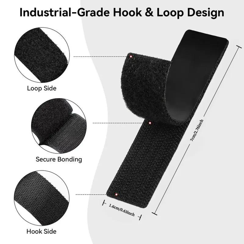 Heavy Duty Water-Resistant Reusable Self-Adhesive Double-Sided Hook-and-Loop Strips