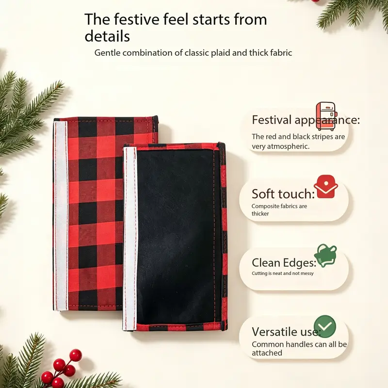 Plush Christmas Refrigerator Door Handle Covers