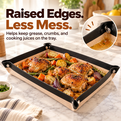 🍪 Foldable Silicone Baking Tray – Bake, Release & Store with Ease