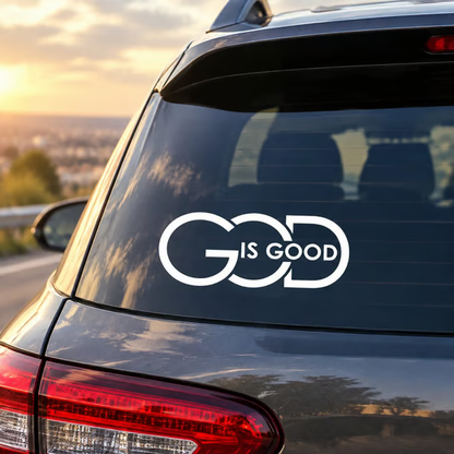 🙏'God Is Good' Christian Car Decal Sticker | Premium Religious Décor