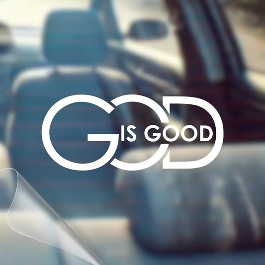 🙏'God Is Good' Christian Car Decal Sticker | Premium Religious Décor