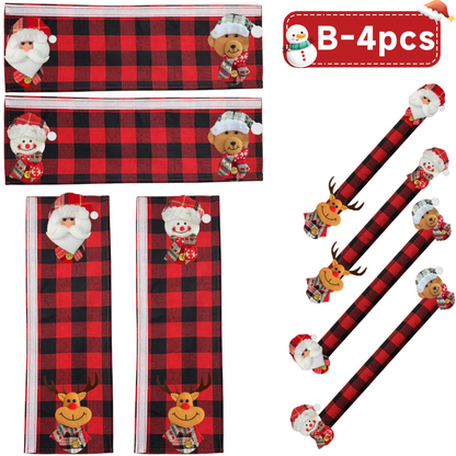 Plush Christmas Refrigerator Door Handle Covers