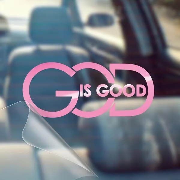 🙏'God Is Good' Christian Car Decal Sticker | Premium Religious Décor