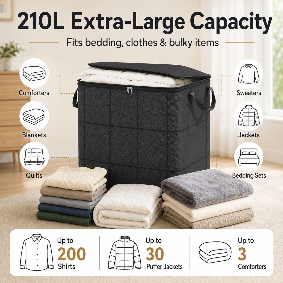 🔥LAST DAY 49% OFF 📦180L Extra-Large Moving Storage Bag