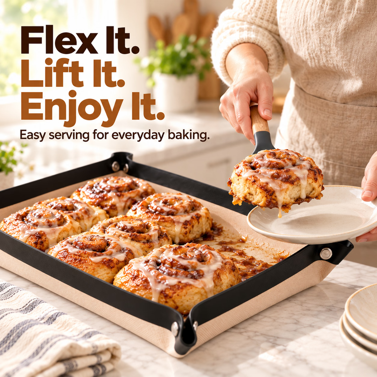 🍪 Foldable Silicone Baking Tray – Bake, Release & Store with Ease