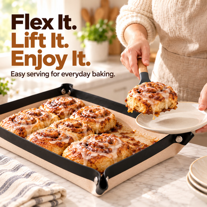 🍪 Foldable Silicone Baking Tray – Bake, Release & Store with Ease